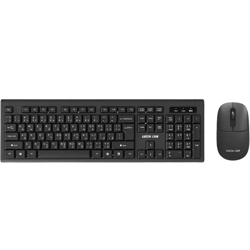 Green Lion GKM-200 Wireless Combo Keyboard and Mouse Black 1 Mascom International.webp